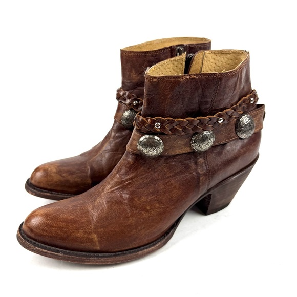 Idyllwind Ankle Boots 7 Brown Leather Charm Western Boho Miranda Lambert Bootie - Picture 12 of 13